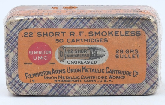 50 Rd Collector Box Of Remington .22 Short Ammo