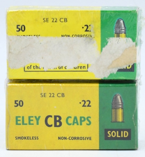 2 Boxes Of Collector Eley .22 Caliber CB Caps