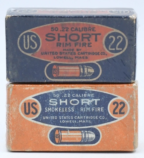 2 Collector Boxes Of US .22 Short Ammunition