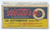 50 Rd Collector Box Of Western .32 Auto Ammunition