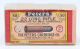 50 Rd Collector Box Of Peters .22 LR Ammunition