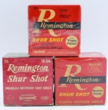 3 Collector Boxes Of Remington 16 Ga Shotshells