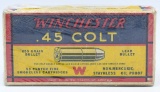 50 Rd Collector Box Of Winchester .45 Colt Ammo