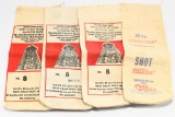 (4) Vintage Canvas Advertising Shot bags