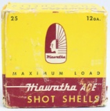 25 Rd Collector Box Of Hiawatha 20 Ga Shotshells