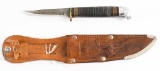 Vintage Western Mini Fixed Blade Knife & Sheath
