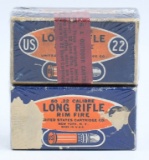 2 Collector Boxes Of US .22 Long Rifle Ammunition