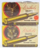 40 Rounds of Weatherby .240 WBY Mag Ammunition