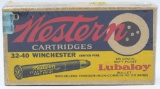 20 Rd Collector Box Of Western .32-40 Win Ammo