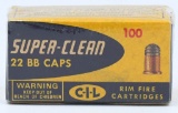 100 Rd Collector Box Of Super-Clean .22 BB Caps