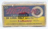 50 Rd Collector Box Of Western .38 Long Colt Ammo