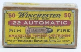 50 Rd Collector Box of Winchester .22 Automatic