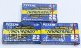 3 Collector Boxes Of Peters Thunderbolt .22 Short