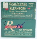 2 Collector Boxes Of Remington .30-30 Win Ammo &