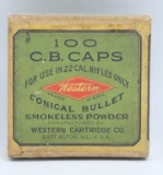 100 Rd Collector Box Of Western .22 Cal C.B Caps