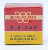 100 Rd Collector Box Of Winchester .22 Cal BB Caps