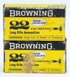 2 Collector Boxes of Browning .22 LR Ammunition