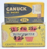 2 Collector Boxes of .32 Short Ammunition
