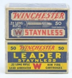 2 Collector Boxes Of Winchester .22 LR Ammunition