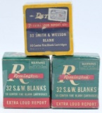 3 Collector Boxes Of .32 S&W Blank Cartridges