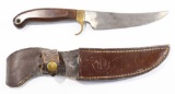 Vintage Olsen OK Hunting Knife & Leather Sheath