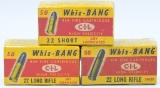 3 Collector Boxes Of Whiz Bang .22 LR & .22 Short