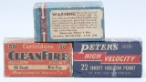 3 Collector Boxes Of .22 Short Ammunition