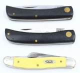 3 Vintage Collector Case XX Folding Pocket Knives