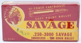 20 Rd Collector Box Of Savage .250-3000 Savage
