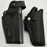 2 Safariland Right Handed Leather Holsters