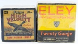 2 Vintage Collector Boxes of Shotshells 20 Ga & 28