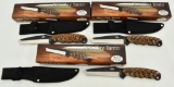 3 New in The Box Red Clay Tanto Fixed Blade Knives