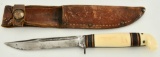 Vintage Western Fixed Blade Knife With Sheath