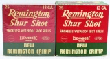 Two Collector Remington Shur Shot Boxes 12 Gauge