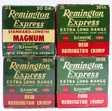 4 Vintage Collector Boxes of Remington 20 Gauge