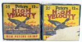 2 Vintage Peters High Velocity Shotshell Boxes