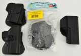 4 Various Size Plastic Right Handed Holsters