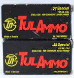 100 Rounds Of TulAmmo .38 Special Ammunition