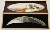 New In Box Native American Design Folding Knife