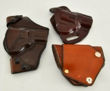 3 Like New Right Handed Leather Holsters