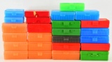 25 Various Size & Color Plastic Ammo Containers