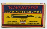 20 Rounds Winchester .220 Win Swift Ammunition