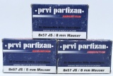 60 Rounds Of Prvi Partizan 8x57 JS Ammunition