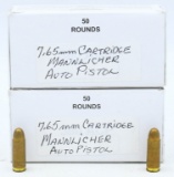 100 Rounds Of 7.65mm Mannlicher Ammunition