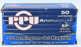 50 Rounds of Mixed .22 Rem Jet Mag Ammunition