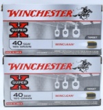 100 Rounds Of Winchester Super-X .40 S&W Ammo