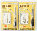 2 NIP Old Timer Blazer/Card Combo Knife Set