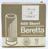 25 Rounds Beretta 680 12 Ga Skeet Load Shotshells