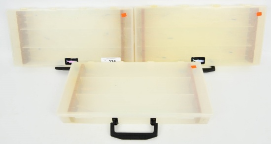 3 Large Size Plastic Fishing Tackle Containers