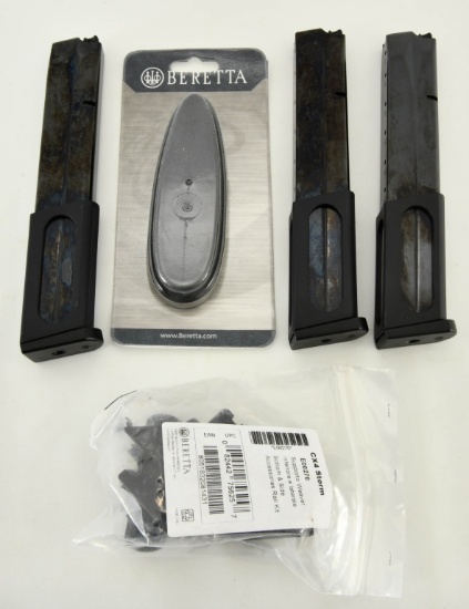 Beretta Accessory Lot; stock spacer, mags & rail k